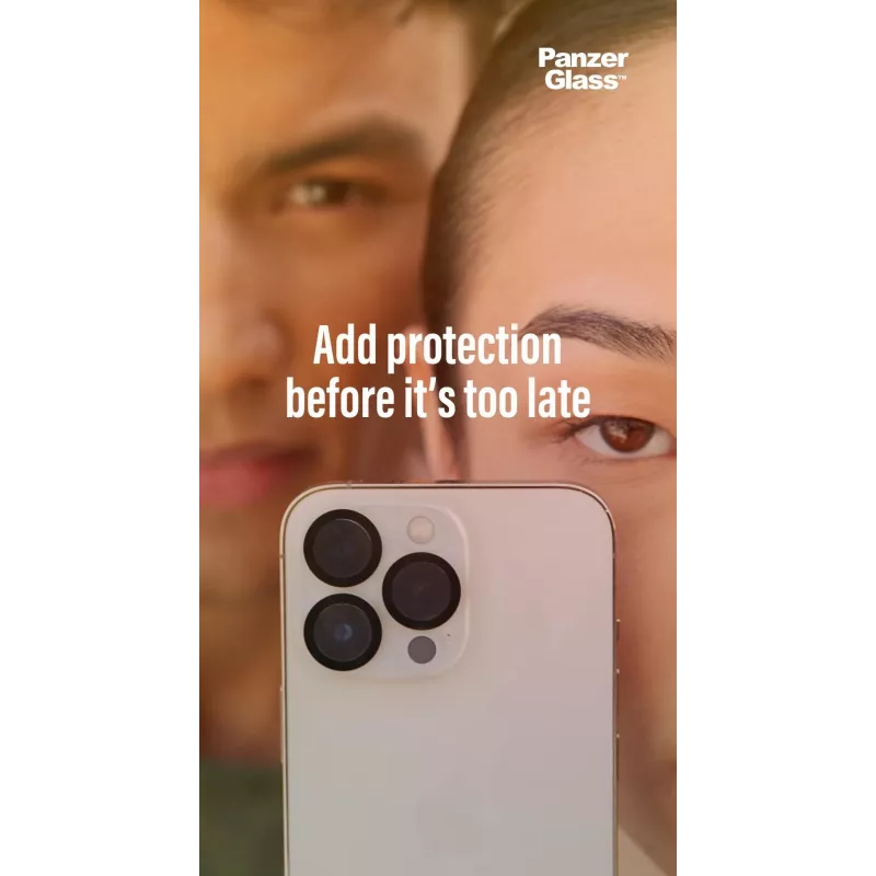 Kameras objektīva aizsargs PanzerGlass Apple iPhone 13 / 13 Mini — rūdīts stikls, izturīgs pret skrāpējumiem un triecieniem, caurspīdīgs