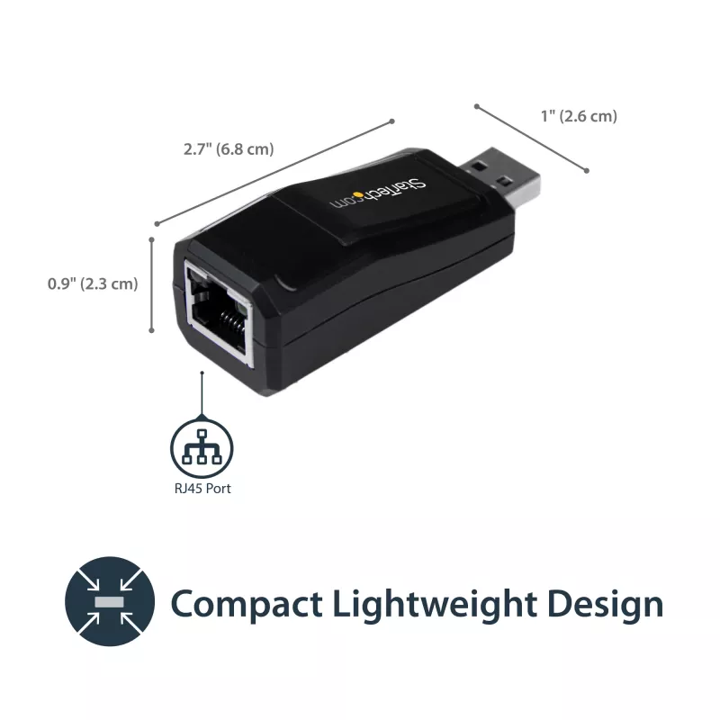 StarTech.com USB 3.0 uz Gigabit Ethernet NIC tīkla adapteris – 10/100/1000 Mbps