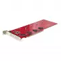 StarTech.com Četrvietīgs M.2 PCIe adaptera karte, PCIe x16 uz četriem NVMe vai AHCI M.2 SSD, PCI Express 4.0, 7,8 GBps/disks, nepieciešama bifurkācija, saderīga ar Windows/Linux