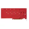 StarTech.com Četrvietīgs M.2 PCIe adaptera karte, PCIe x16 uz četriem NVMe vai AHCI M.2 SSD, PCI Express 4.0, 7,8 GBps/disks, nepieciešama bifurkācija, saderīga ar Windows/Linux