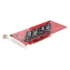 StarTech.com Četrvietīgs M.2 PCIe adaptera karte, PCIe x16 uz četriem NVMe vai AHCI M.2 SSD, PCI Express 4.0, 7,8 GBps/disks, nepieciešama bifurkācija, saderīga ar Windows/Linux