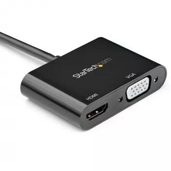 StarTech.com DisplayPort uz HDMI VGA adapteris - DisplayPort 1.2 HBR2 uz HDMI 2.0 (4K 60Hz) vai VGA 1080p pārveidotāja sargspraudnis - DP uz HDMI vai VGA monitora adapteris - Digitālais video displeja adapteris