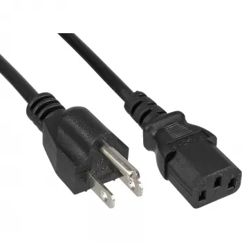 InLine strāvas kabelis ASV vīr. / 3 kontaktu IEC C13 vīr., 18 AWG, 1,8 m