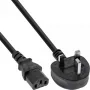 InLine strāvas kabelis Lielbritānijas kontaktdakša / 3 kontaktu IEC C13 ligzda, 1,8 m
