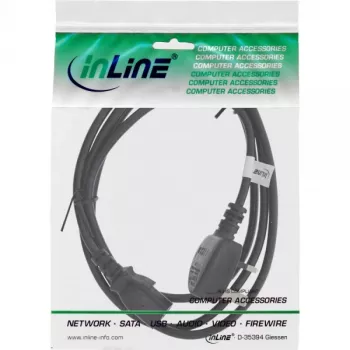 InLine strāvas kabelis Lielbritānijas kontaktdakša / 3 kontaktu IEC C13 ligzda, 1,8 m