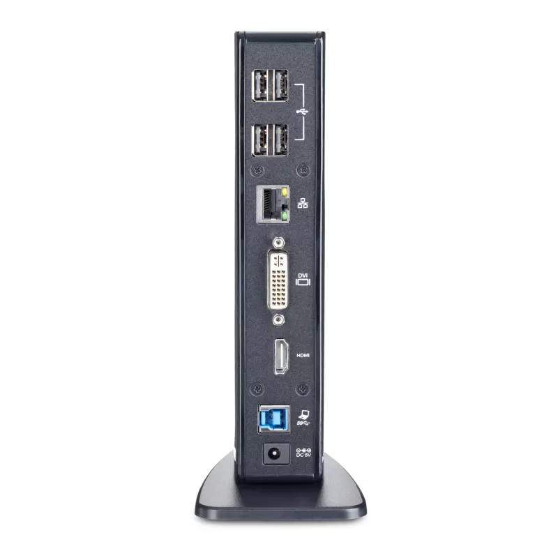 StarTech.com Dual Monitor USB 3.0 Docking Station ar HDMI - DVI - 6 x USB pieslēgvietas~Dual Monitor USB 3.0 klēpjdatoru dokstacija ar HDMI un DVI/VGA, 6x USB-A centrmezgls, GbE, audio, universāla Type-A dokstacija - Windows/macOS/ChromeOS