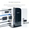 StarTech.com Dual Monitor USB 3.0 Docking Station ar HDMI - DVI - 6 x USB pieslēgvietas~Dual Monitor USB 3.0 klēpjdatoru dokstacija ar HDMI un DVI/VGA, 6x USB-A centrmezgls, GbE, audio, universāla Type-A dokstacija - Windows/macOS/ChromeOS