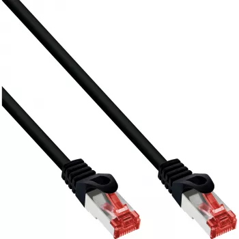 InLine komutācijas kabelis S/FTP PiMF Cat.6 250MHz PVC copper Melns 3m