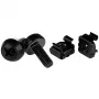 StarTech.com M6 x 12mm - Skrūves un būra uzgriežņi - 50 gab., Melns