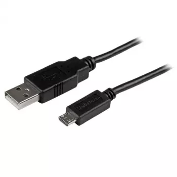 StarTech.com īss Micro-USB kabelis - vīr./vīr. - 15 cm (6 collas), 0,15 m, USB A, Micro-USB B, USB 2.0, vīrišķais/vīrišķais, melns