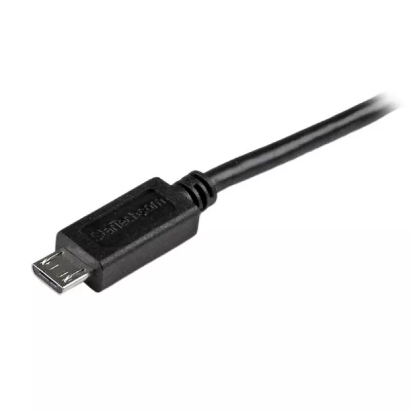 StarTech.com īss Micro-USB kabelis - vīr./vīr. - 15 cm (6 collas), 0,15 m, USB A, Micro-USB B, USB 2.0, vīrišķais/vīrišķais, melns