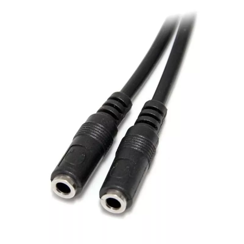 StarTech.com plāns stereo sadalītāja kabelis — 3,5 mm spraudnis uz 2x 3,5 mm ligzdām