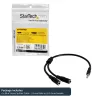 StarTech.com plāns stereo sadalītāja kabelis — 3,5 mm spraudnis uz 2x 3,5 mm ligzdām