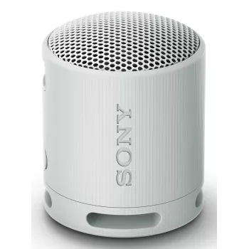 Sony SRS-XB100 - bezvadu Bluetooth pārnēsājams skaļrunis, izturīgs IP67 ūdensnecaurlaidīgs un putekļu necaurlaidīgs, 16 stundu akumulators, ekoloģisks, āra un ceļojumu lietošanai gaiši pelēkā krāsā