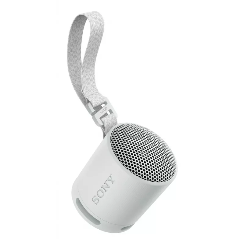 Sony SRS-XB100 - bezvadu Bluetooth pārnēsājams skaļrunis, izturīgs IP67 ūdensnecaurlaidīgs un putekļu necaurlaidīgs, 16 stundu akumulators, ekoloģisks, āra un ceļojumu lietošanai gaiši pelēkā krāsā