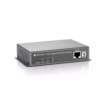 LevelOne Gigabit PoE atkārtotājs, kaskadējams, 2 PoE izejas