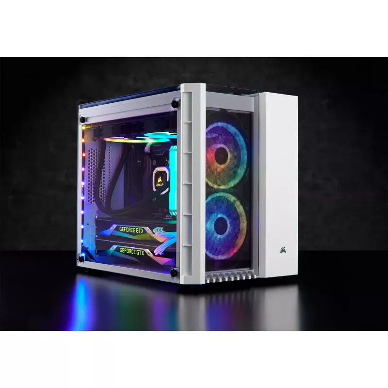 PC Case Corsair Crystal 280X Micro ATX balta