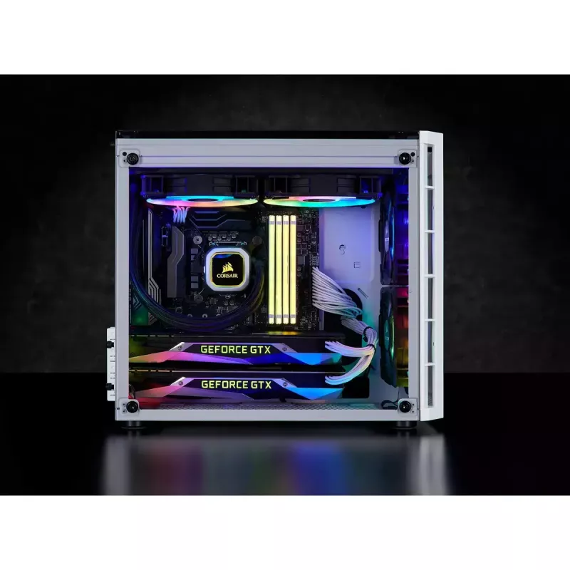 PC Case Corsair Crystal 280X Micro ATX balta