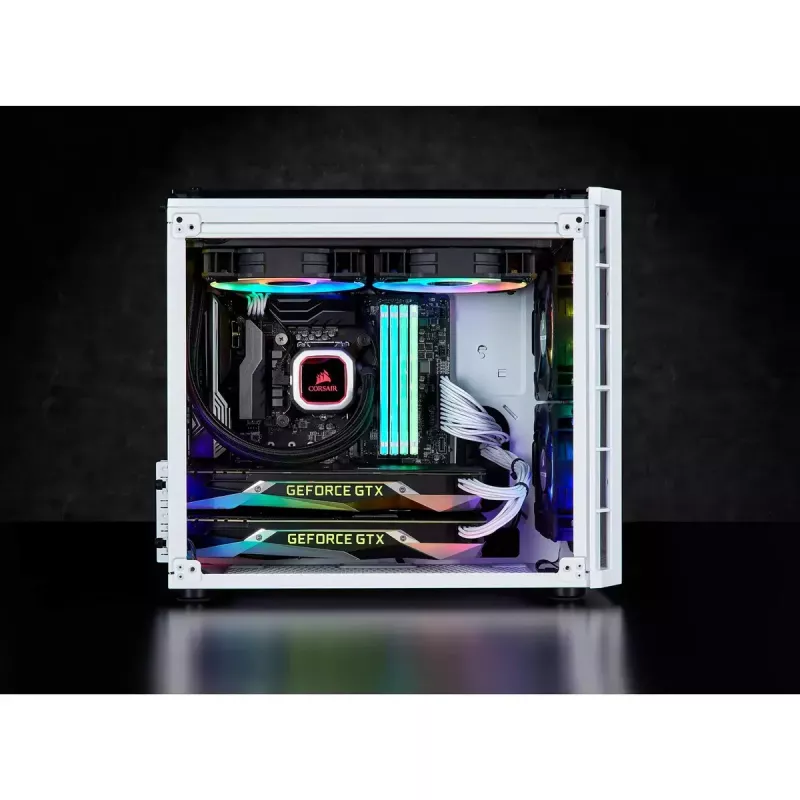 PC Case Corsair Crystal 280X Micro ATX balta