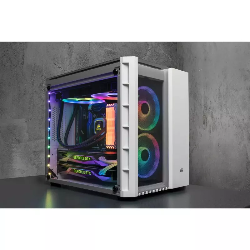 PC Case Corsair Crystal 280X Micro ATX balta