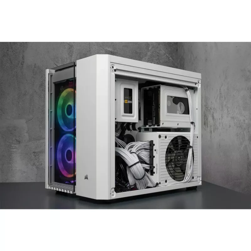PC Case Corsair Crystal 280X Micro ATX balta