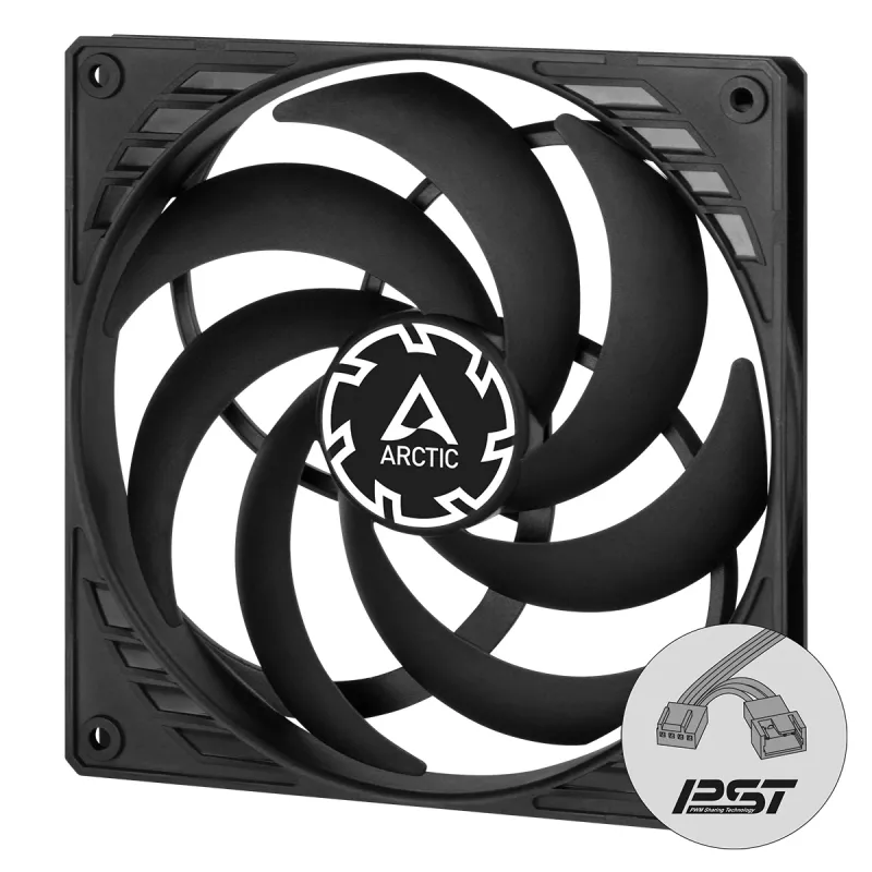 ARCTIC P14 plāns PWM PST Spiedienoptimizēts 140 mm PWM Ventilators ar integrētu Y-kabeli