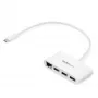 StarTech.com 3 portu USB-C rumbas ar Gigabit Ethernet - USB-C uz 3x USB-A - USB 3.0 rumbas - balta~3 portu USB-C rumbas ar Gigabit Ethernet - USB-C uz 3x USB-A - USB 3.0 rumbas - 5Gbps - balta