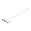 StarTech.com 3 portu USB-C rumbas ar Gigabit Ethernet - USB-C uz 3x USB-A - USB 3.0 rumbas - balta~3 portu USB-C rumbas ar Gigabit Ethernet - USB-C uz 3x USB-A - USB 3.0 rumbas - 5Gbps - balta