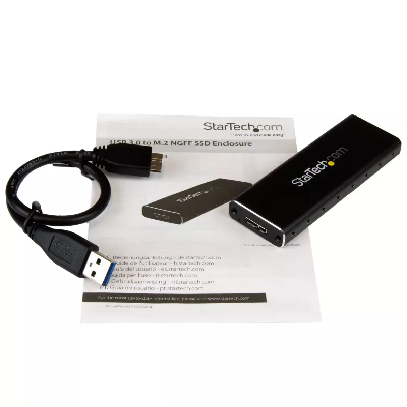 StarTech.com M.2 SSD korpuss M.2 SATA SSD diskiem - USB 3.0 (5 Gbps) ar UASP