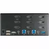 StarTech.com 2 portu trīskāršā monitora DisplayPort KVM slēdzis - 4K 60Hz UHD HDR - galda DP 1.2 KVM ar 2 portu USB 3.0 centrmezglu (5Gbps) un 4x USB 2.0 HID pieslēgvietām, audio - karsto taustiņu pārslēgšana - TAA