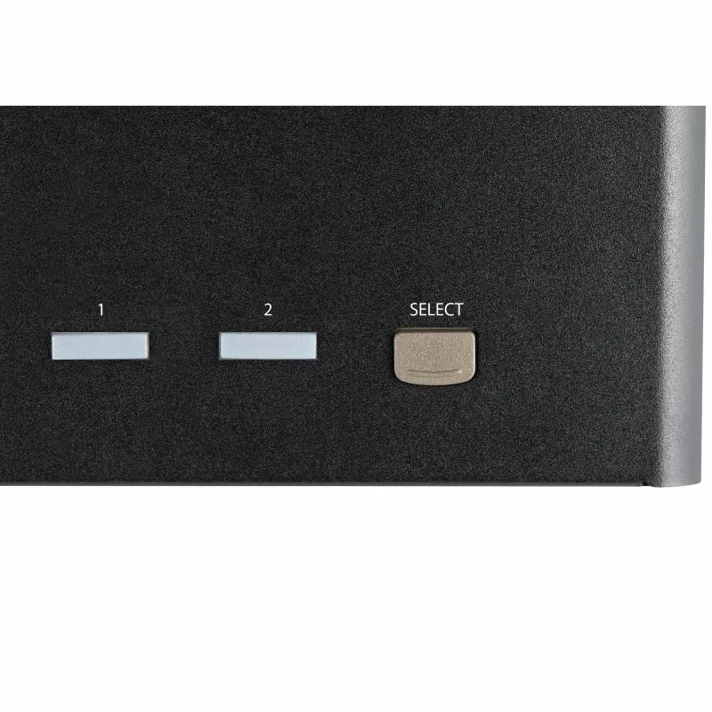 StarTech.com 2 portu trīskāršā monitora DisplayPort KVM slēdzis - 4K 60Hz UHD HDR - galda DP 1.2 KVM ar 2 portu USB 3.0 centrmezglu (5Gbps) un 4x USB 2.0 HID pieslēgvietām, audio - karsto taustiņu pārslēgšana - TAA