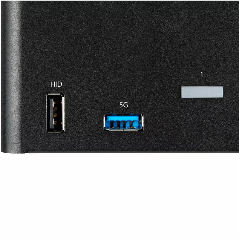 StarTech.com 2 portu trīskāršā monitora DisplayPort KVM slēdzis - 4K 60Hz UHD HDR - galda DP 1.2 KVM ar 2 portu USB 3.0 centrmezglu (5Gbps) un 4x USB 2.0 HID pieslēgvietām, audio - karsto taustiņu pārslēgšana - TAA