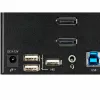 StarTech.com 2 portu trīskāršā monitora DisplayPort KVM slēdzis - 4K 60Hz UHD HDR - galda DP 1.2 KVM ar 2 portu USB 3.0 centrmezglu (5Gbps) un 4x USB 2.0 HID pieslēgvietām, audio - karsto taustiņu pārslēgšana - TAA