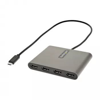 StarTech.com USB C uz četru HDMI adapteru, USB-C uz 4x HDMI monitoru pārveidotājs priekš Windows (nav atbalsta macOS/ChromeOS/Linux) - TAA