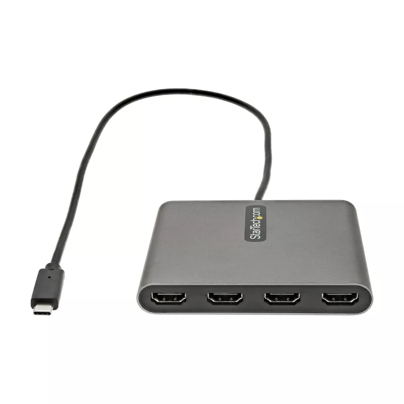 StarTech.com USB C uz četru HDMI adapteru, USB-C uz 4x HDMI monitoru pārveidotājs priekš Windows (nav atbalsta macOS/ChromeOS/Linux) - TAA