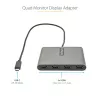 StarTech.com USB C uz četru HDMI adapteru, USB-C uz 4x HDMI monitoru pārveidotājs priekš Windows (nav atbalsta macOS/ChromeOS/Linux) - TAA