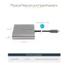 StarTech.com USB C uz četru HDMI adapteru, USB-C uz 4x HDMI monitoru pārveidotājs priekš Windows (nav atbalsta macOS/ChromeOS/Linux) - TAA