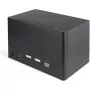 StarTech.com 2 Portu Quad Monitor DisplayPort KVM Slēdzis - 4K 60Hz UHD HDR - Galda 4K DP 1.2 KVM ar 2 Portu USB 3.0 Centrmezglu (5Gbps) un 4x USB 2.0 HID Portiem, Audio - Karstie taustiņi pārslēgšanai - TAA