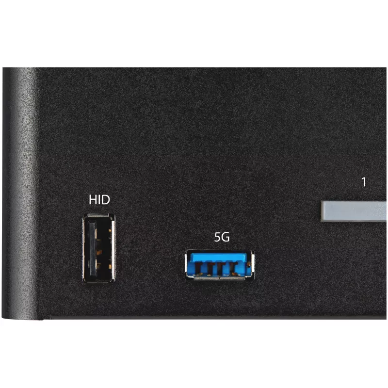 StarTech.com 2 Portu Quad Monitor DisplayPort KVM Slēdzis - 4K 60Hz UHD HDR - Galda 4K DP 1.2 KVM ar 2 Portu USB 3.0 Centrmezglu (5Gbps) un 4x USB 2.0 HID Portiem, Audio - Karstie taustiņi pārslēgšanai - TAA