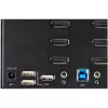 StarTech.com 2 Portu Quad Monitor DisplayPort KVM Slēdzis - 4K 60Hz UHD HDR - Galda 4K DP 1.2 KVM ar 2 Portu USB 3.0 Centrmezglu (5Gbps) un 4x USB 2.0 HID Portiem, Audio - Karstie taustiņi pārslēgšanai - TAA