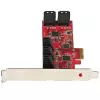 StarTech.com SATA PCIe karte - 10 portu PCIe SATA paplašināšanas karte - 6Gbps - zema/pilna profila - sakrautie SATA savienotāji - ASM1062 Non-Raid - PCI Express uz SATA pārveidotājs/adapteris