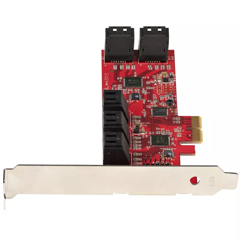 StarTech.com SATA PCIe karte - 10 portu PCIe SATA paplašināšanas karte - 6Gbps - zema/pilna profila - sakrautie SATA savienotāji - ASM1062 Non-Raid - PCI Express uz SATA pārveidotājs/adapteris