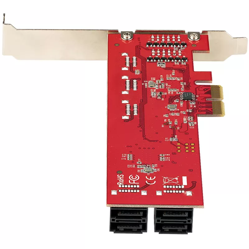 StarTech.com SATA PCIe karte - 10 portu PCIe SATA paplašināšanas karte - 6Gbps - zema/pilna profila - sakrautie SATA savienotāji - ASM1062 Non-Raid - PCI Express uz SATA pārveidotājs/adapteris