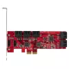 StarTech.com SATA PCIe karte - 10 portu PCIe SATA paplašināšanas karte - 6Gbps - zema/pilna profila - sakrautie SATA savienotāji - ASM1062 Non-Raid - PCI Express uz SATA pārveidotājs/adapteris