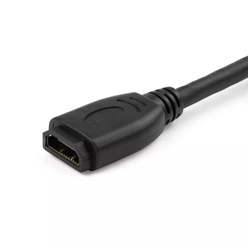 StarTech.com 6 collu (15cm) HDMI porta saudzējošais kabelis - 4K 60Hz ātrgaitas HDMI 2.0 paplašināšanas kabelis ar Ethernet - īss HDMI paplašināšanas kabelis - HDMI vīrišķais pret sievišķo paplašināšanas adaptera vads