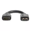 StarTech.com 6 collu (15cm) HDMI porta saudzējošais kabelis - 4K 60Hz ātrgaitas HDMI 2.0 paplašināšanas kabelis ar Ethernet - īss HDMI paplašināšanas kabelis - HDMI vīrišķais pret sievišķo paplašināšanas adaptera vads