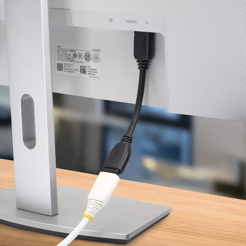 StarTech.com 6 collu (15cm) HDMI porta saudzējošais kabelis - 4K 60Hz ātrgaitas HDMI 2.0 paplašināšanas kabelis ar Ethernet - īss HDMI paplašināšanas kabelis - HDMI vīrišķais pret sievišķo paplašināšanas adaptera vads