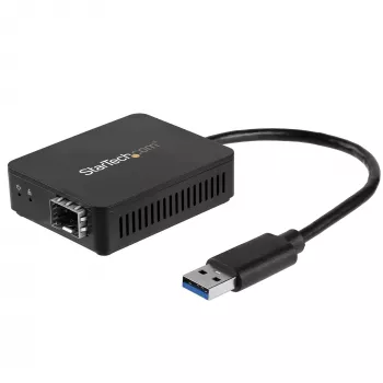 StarTech.com USB 3.0 uz optiskās šķiedras pārveidotājs - kompakts USB uz atvērtu SFP adapteris - USB uz gigabita tīkla adapteris - USB 3.0 optiskās šķiedras adapteris, saderīgs ar daudzmodu (MMF)/vienmoda šķiedru (SMF)
