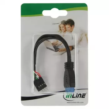 InLine USB 3.0 uz 2.0 adapteris, iekšējais USB 3.0 / 2x USB 2.0 kontaktu spraudnis, 0,15 m