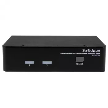 StarTech.com 2 portu profesionāls USB DisplayPort KVM slēdzis ar audio
